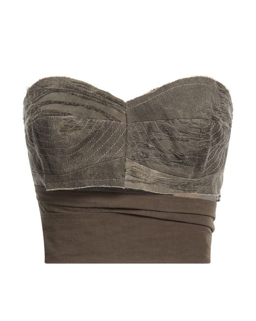 Uma Wang Gray Top Cotton, Linen