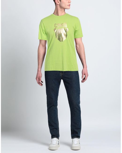 Class Roberto Cavalli Green T-shirt for men