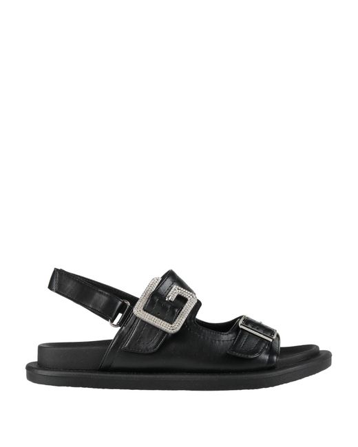 Gaelle Paris Black Sandals Leather
