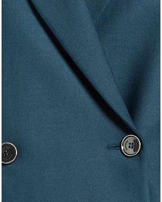 Eleventy Blue Deep Blazer Polyester, Wool, Elastane