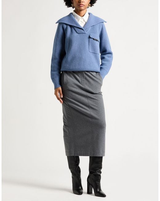 Brunello Cucinelli Blue Light Sweater Cashmere