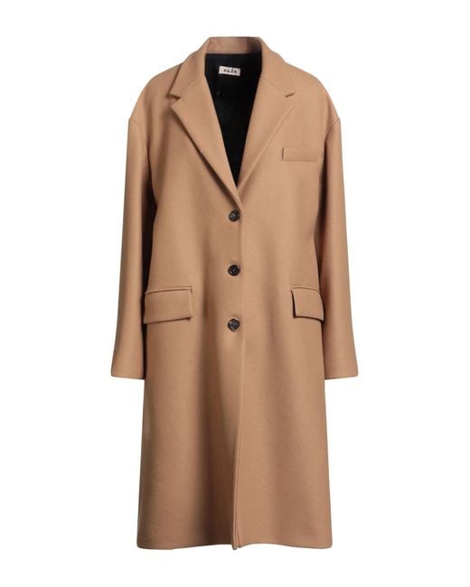 A.b Brown Camel Coat Wool, Polyamide
