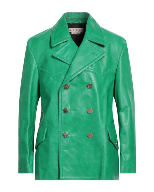 Marni Green Blazer Calfskin for men