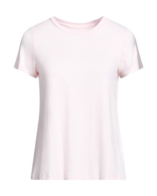 Majestic Filatures Pink T-Shirt Viscose, Elastane
