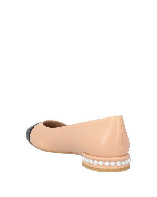 Stuart Weitzman Natural Ballet Flats