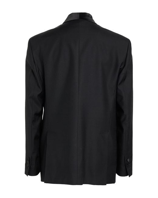 DSquared² Black Blazer Virgin Wool, Silk for men