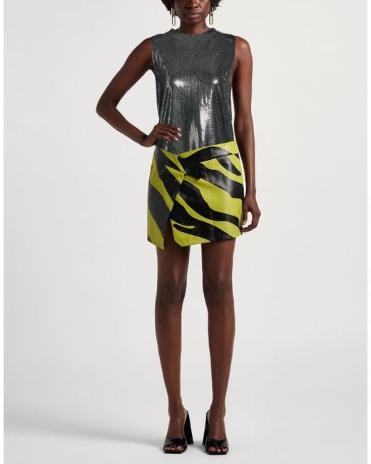 Guess Black Top Polyester, Elastane, Metallic Fiber