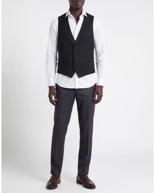 Corneliani Blue Midnight Tailored Vest Virgin Wool, Silk for men
