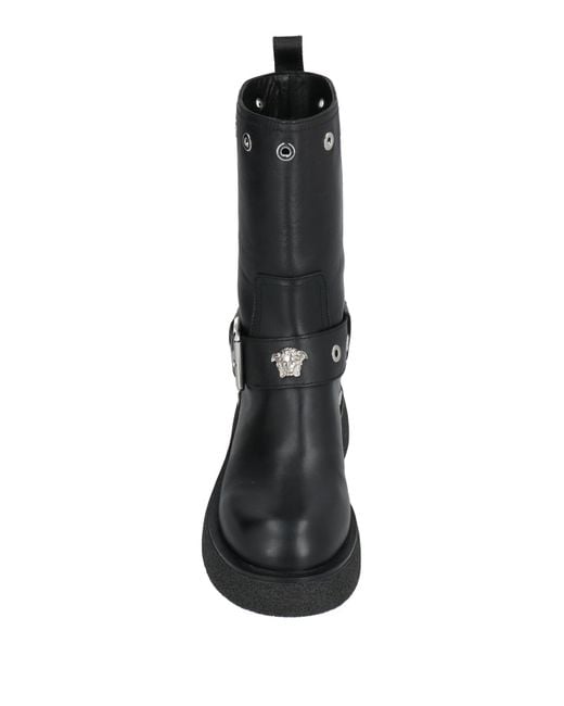 Versace Black Ankle Boots Leather