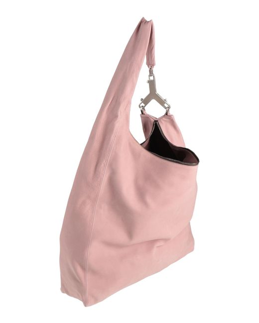 Rick Owens Pink Shoulder Bag Cow Leather