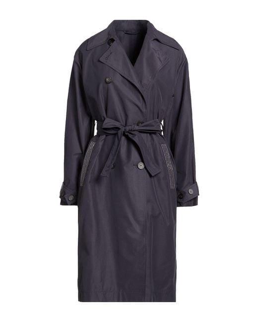 Peserico Blue Overcoat & Trench Coat