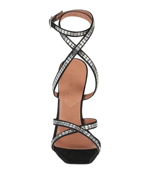 D'Accori Black Sandals