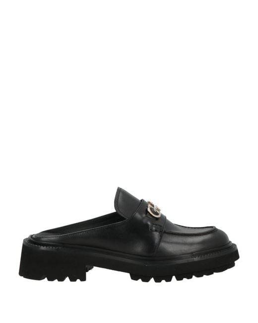 Ferragamo Black Olaf Mules & Clogs Calfskin