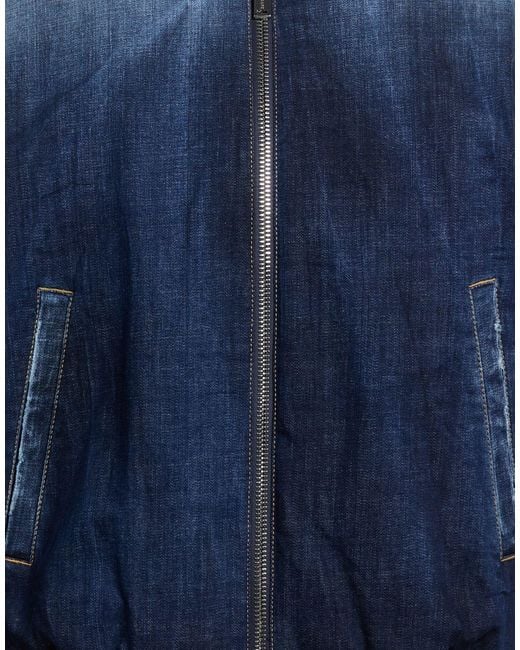 DSquared² Blue Denim Outerwear Cotton, Elastane for men