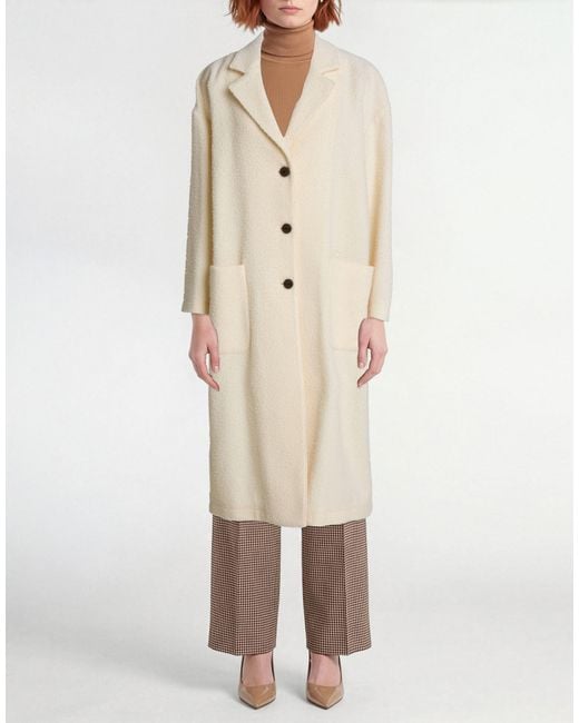 Jacob Cohen Natural Coat Wool, Polyester