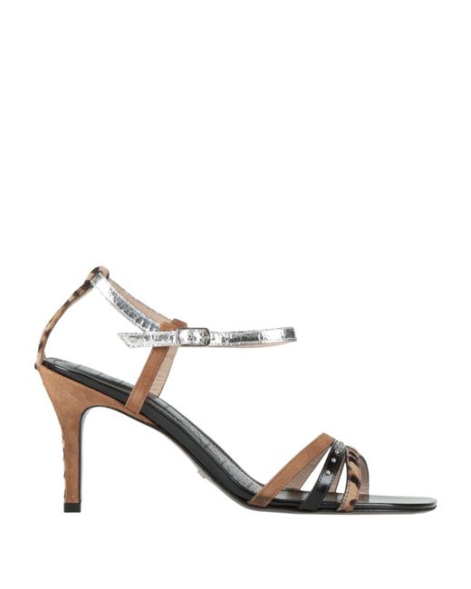Free Lance White Sandals Leather