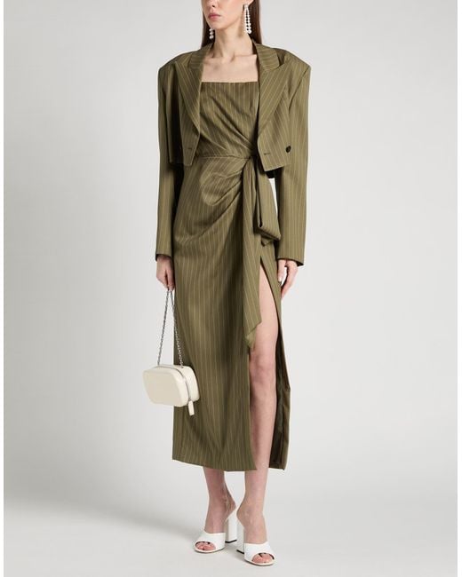 MSGM Green Midi Dress