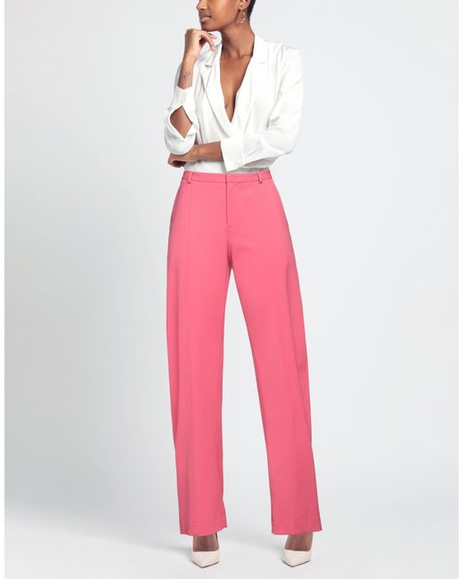 Ssheena Pink Pants Polyethylene, Virgin Wool, Elastane