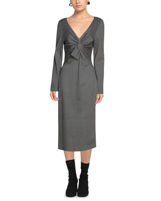 Clips Gray Midi Dress