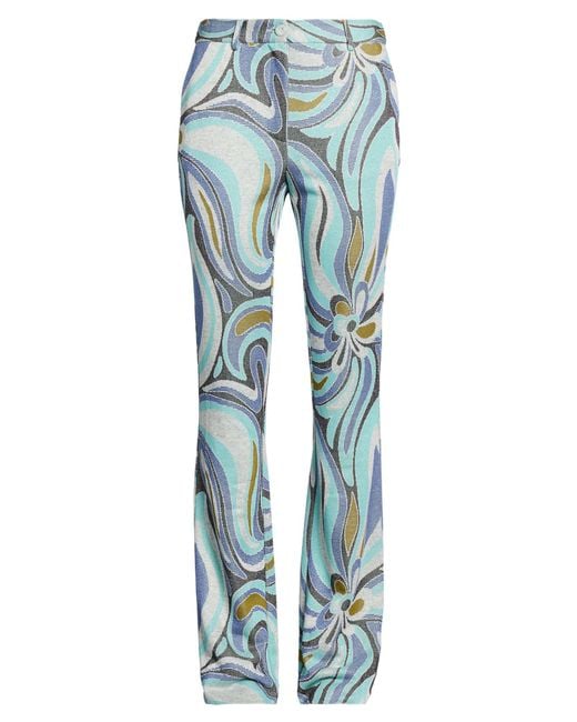 Maliparmi Blue Pants Viscose, Polyamide, Elastane