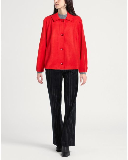 Xandres Red Jacket Polyester, Acrylic, Wool