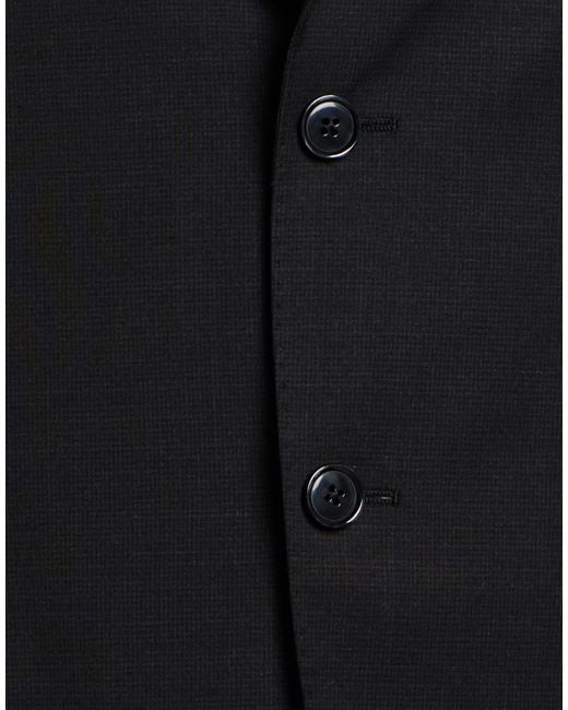 Lardini Black Suit Polyester, Wool, Elastane for men