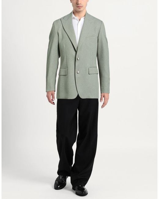 Reveres 1949 Green Blazer Polyester for men