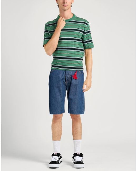 Saucony Blue Denim Shorts Cotton for men