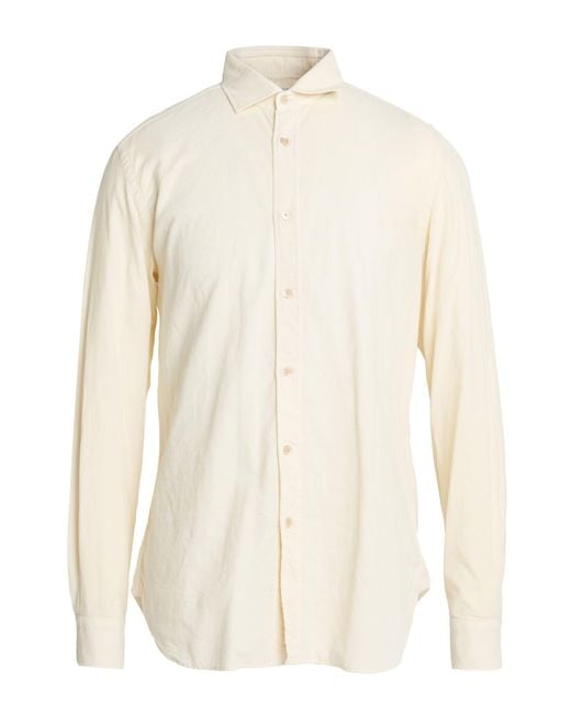 Boglioli White Ivory Shirt Cotton for men