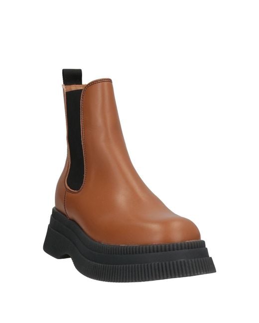Ganni Brown Ankle Boots