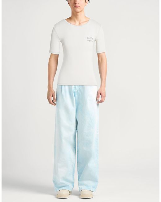 Iceberg White Light T-Shirt Cotton, Elastane for men