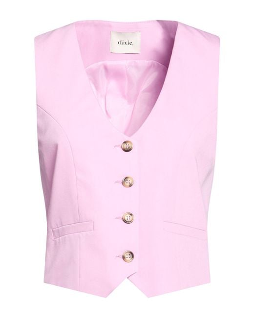 Dixie Pink Tailored Vest Polyester, Viscose, Elastane