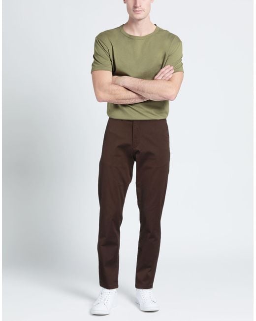 SELECTED Brown Slhslim-New Miles 175 Flex Pants W N Pants Organic Cotton, Cotton, Elastomultiester, Elastane for men