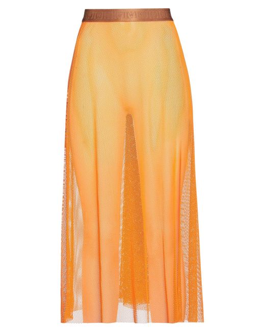 Wolford Orange Midi Skirt