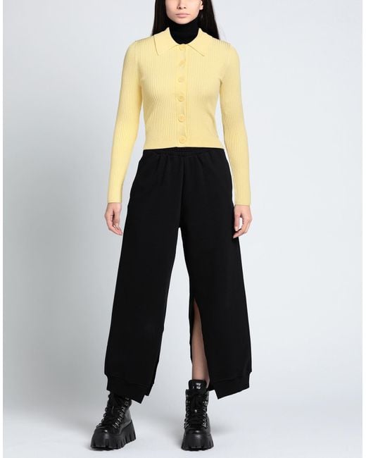 Sandro Yellow Ribbed-knit Cardigan
