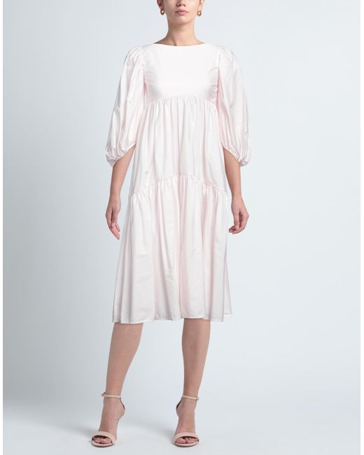 CECILIE BAHNSEN White Midi Dress