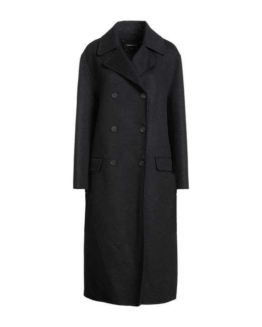 Fabiana Filippi Black Coat Virgin Wool, Cashmere