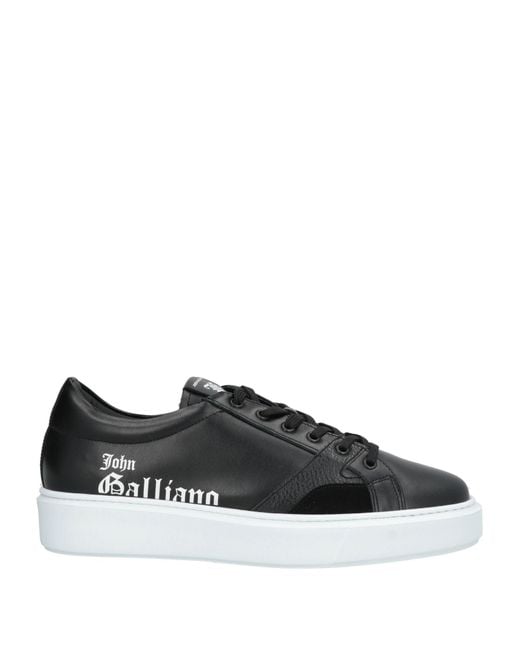 John Galliano Black Sneakers Leather for men