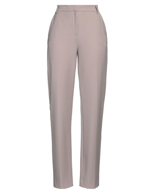 Antonelli Gray Taupe Pants Polyester, Virgin Wool, Elastane