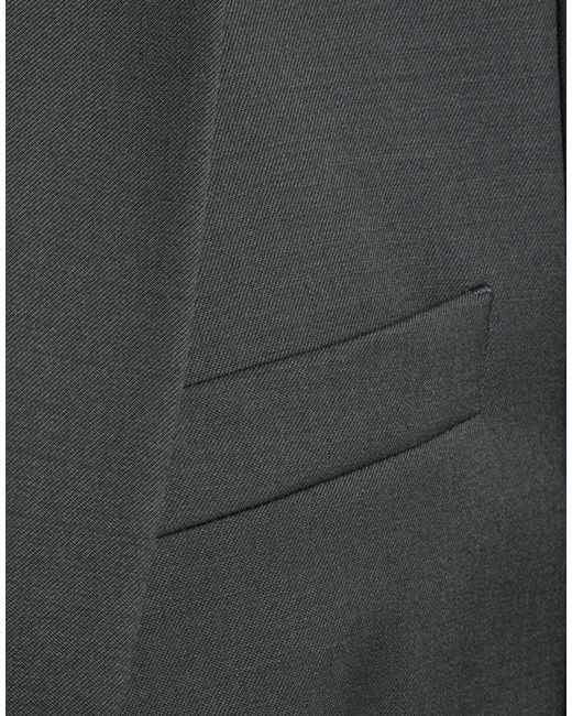 Paoloni Gray Suit Wool, Elastane for men