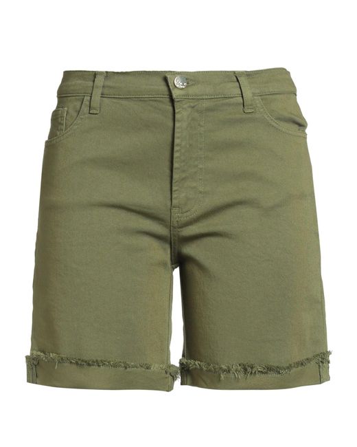 Kaos Green Military Shorts & Bermuda Shorts Cotton, Elastane
