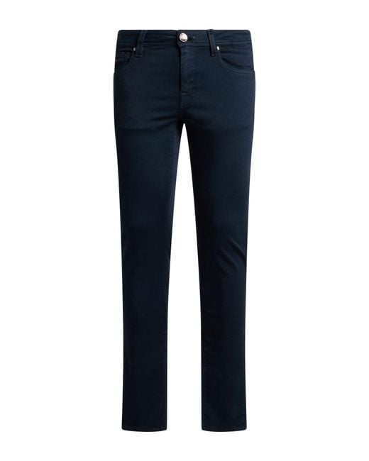 Tramarossa Blue Pants Cotton, Polyester, Elastane for men