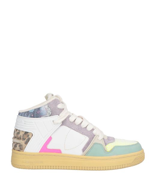 Philippe Model Multicolor Sneakers Textile Fibers, Leather