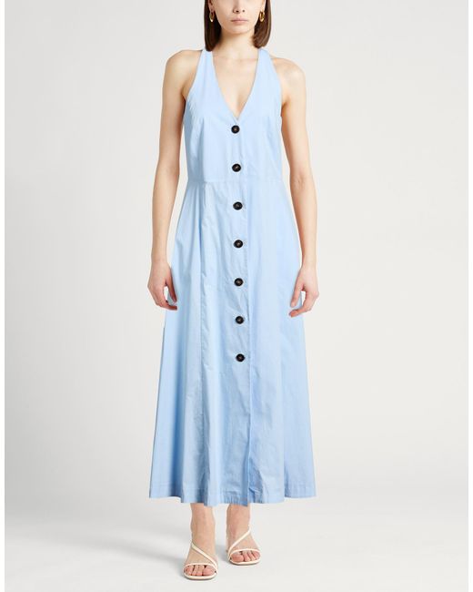 Marella Blue Sky Maxi Dress Cotton, Elastane