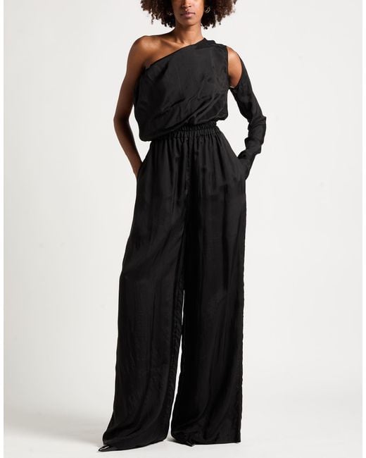 Rick Owens Black Jumpsuit Cupro