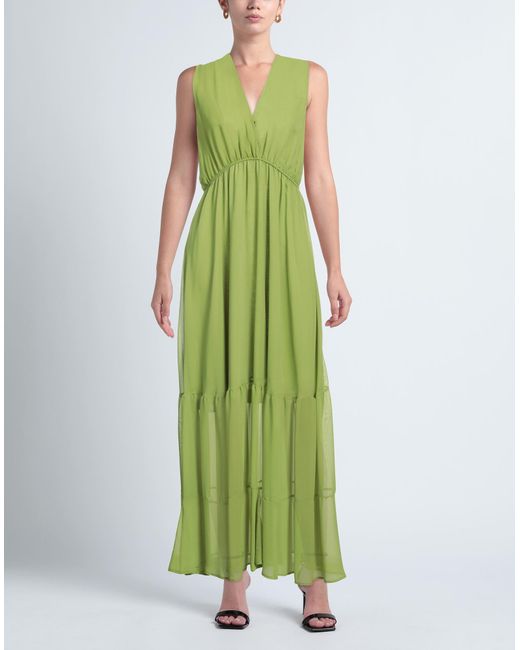 Gai Mattiolo Green Maxi Dress Polyester