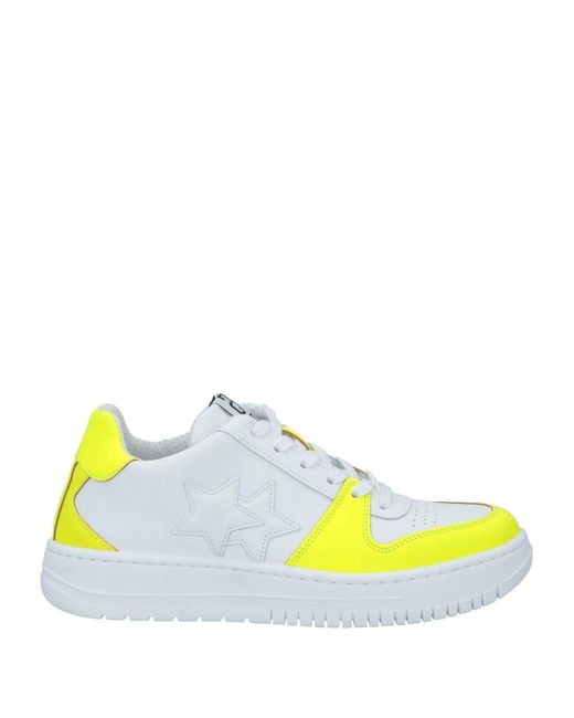 2 Star Yellow Trainers for men