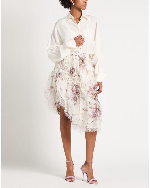 Ermanno Scervino White Ivory Shirt Silk
