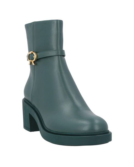 Gianvito Rossi Green Ankle Boots