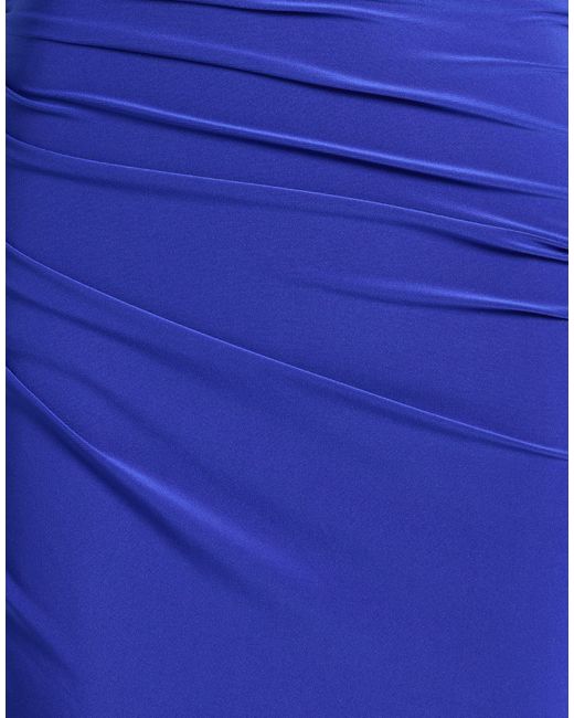 Norma Kamali Blue Maxi Dress Polyester, Elastane